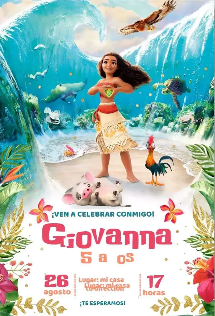 Invitación Moana