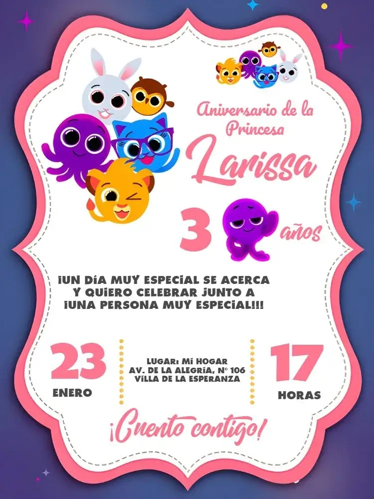 Invitación Bolofofos Frame