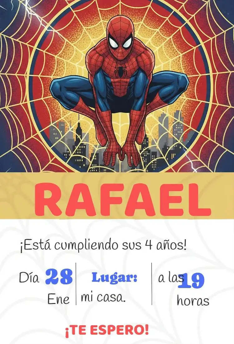 Invitación Spider-Man