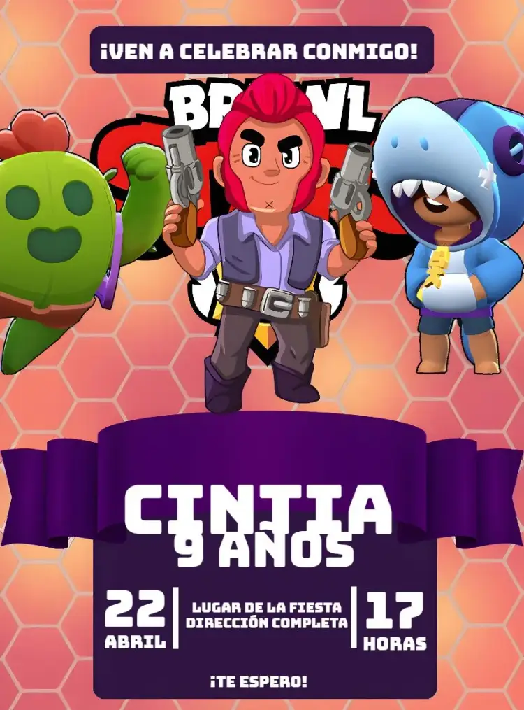 Invitación Brawl Stars Azul