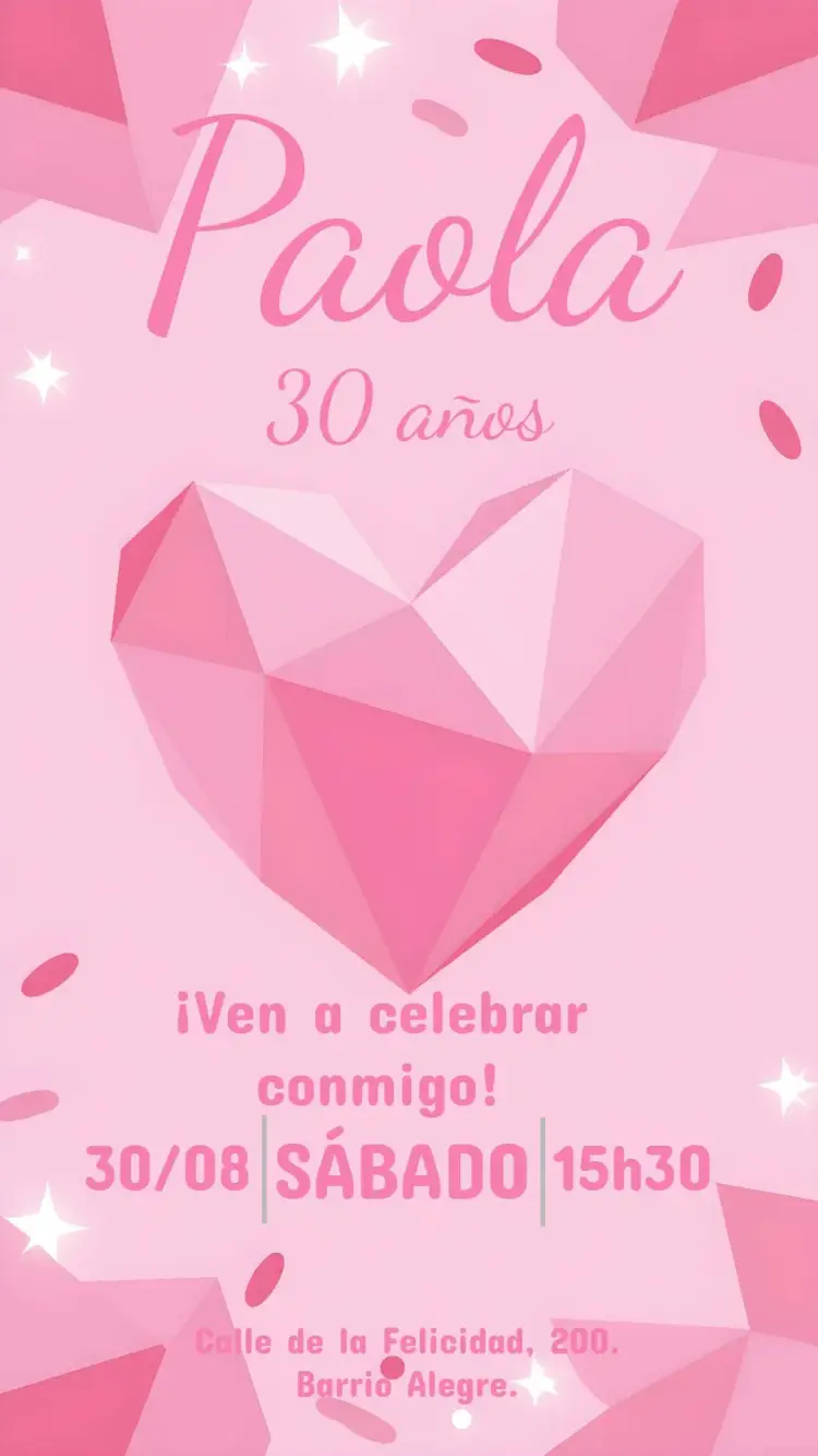 Invitación Corazón Adulto