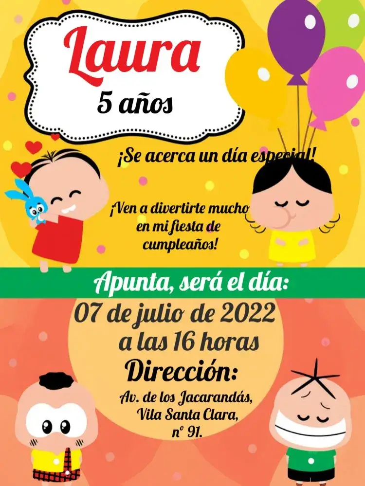 Invitación Turma Da Mónica Toy Amarillo – tema Cumpleaños Infantil colorido, divertido, ilustrativo, infantil, brincalhão, lúdico