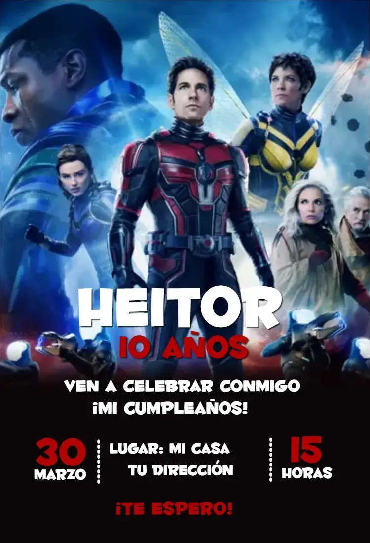 Invitación Hombre Hormiga 1