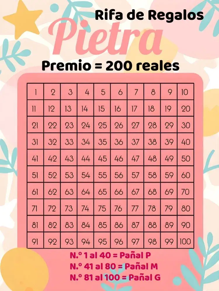 Invitación Té Rifa Jirafita Niña