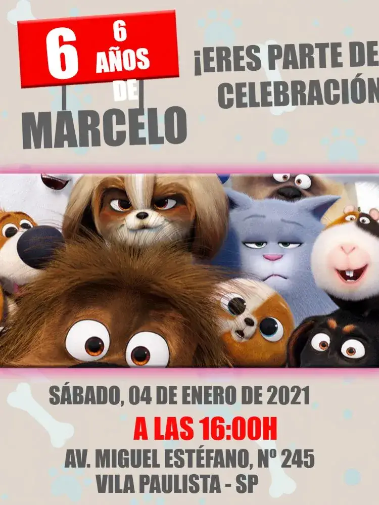Invitación Secreto De Los Pets Verde – tema Fechas Conmemorativas mascotas, verde vibrante, diseño divertido, elementos gráficos de patas, estilo ligero, colores alegres