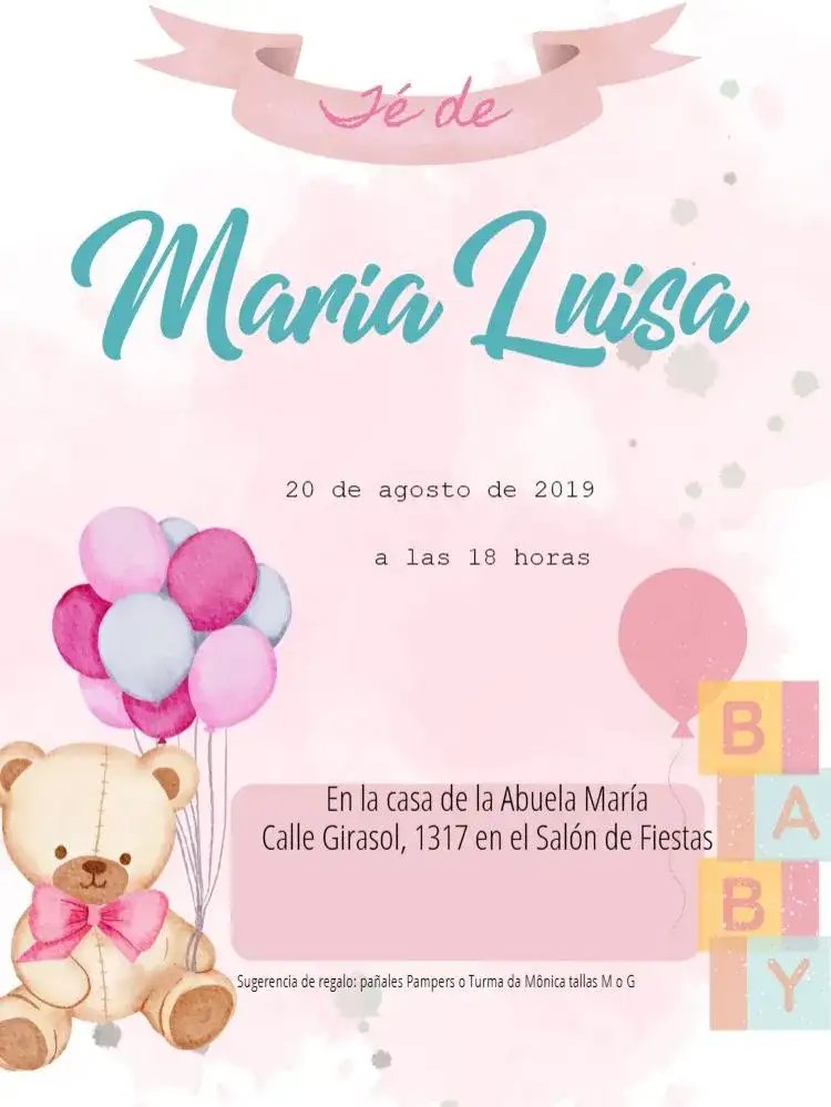Baby Shower Osito y Globos Celebración
