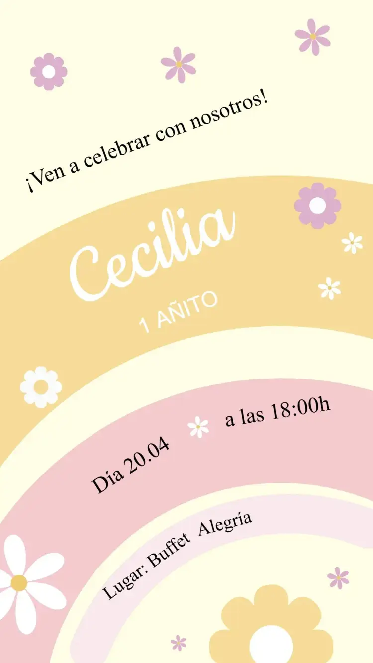 Invitación Cumpleaños Margaritas