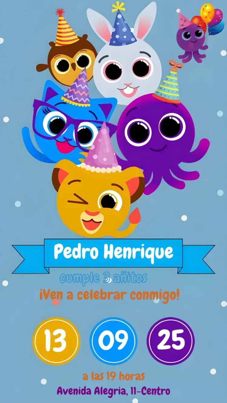 Invitación Pastelitos Coloridos