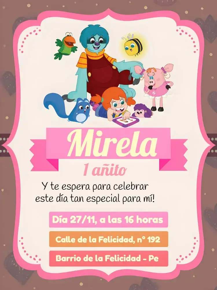 Invitación El Diario De Mika Rosa