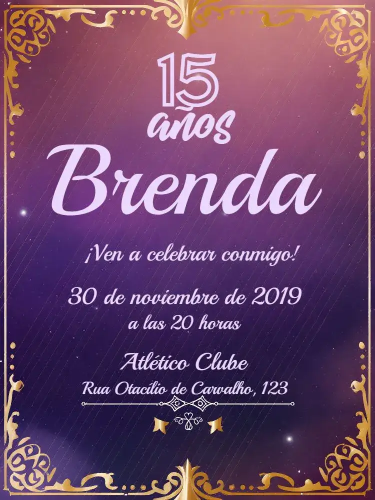 Invitación 15 Años - Fiesta Minimalista Azul y Dorado – tema 15 años minimalista, dorado, azul, moderno, elegante, sophisticated