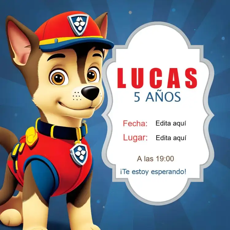Patrulla Canina Infantil