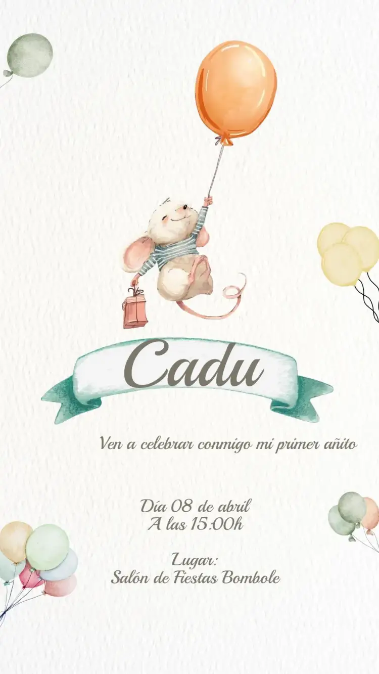 Invitación Invitación Cumpleaños Infantil Tema Pascua para Editar – tema Cumpleaños Infantil colorido, lúdico, fofo, Pascua, infantil, divertido