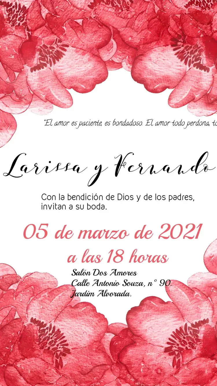 Invitación Boda Floral Delicada