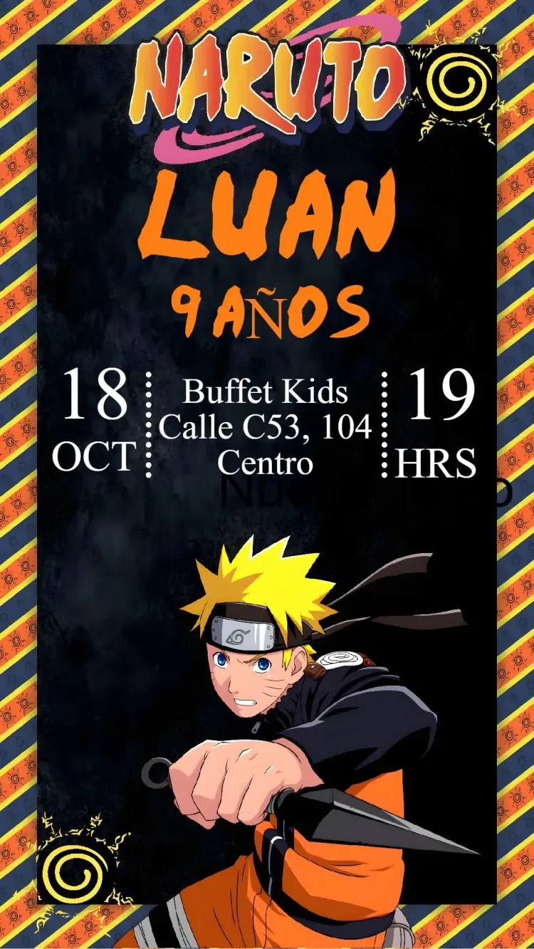 Invitación Naruto