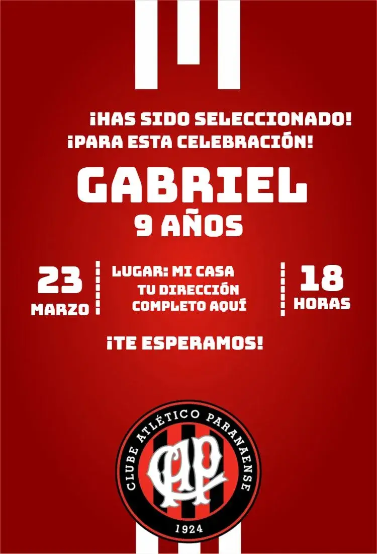 Invitación Atlético Paranaense