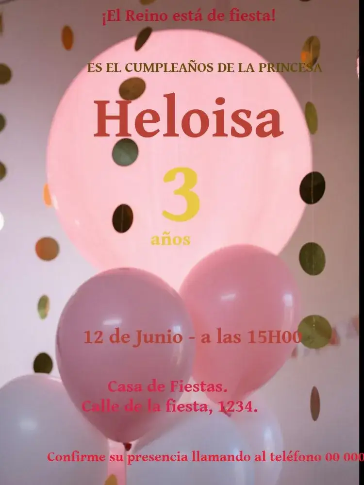Invitación Globos Online – tema Cumpleaños Infantil colorido, lúdico, divertido, infantil, contemporáneo