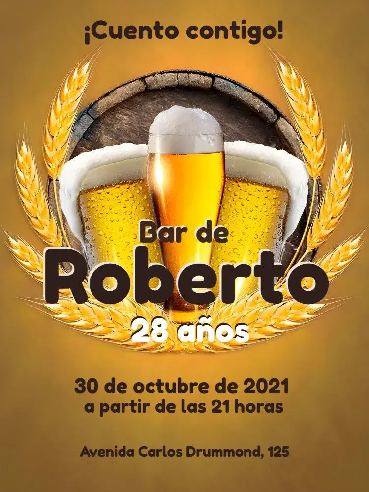 Invitación Bar Happy