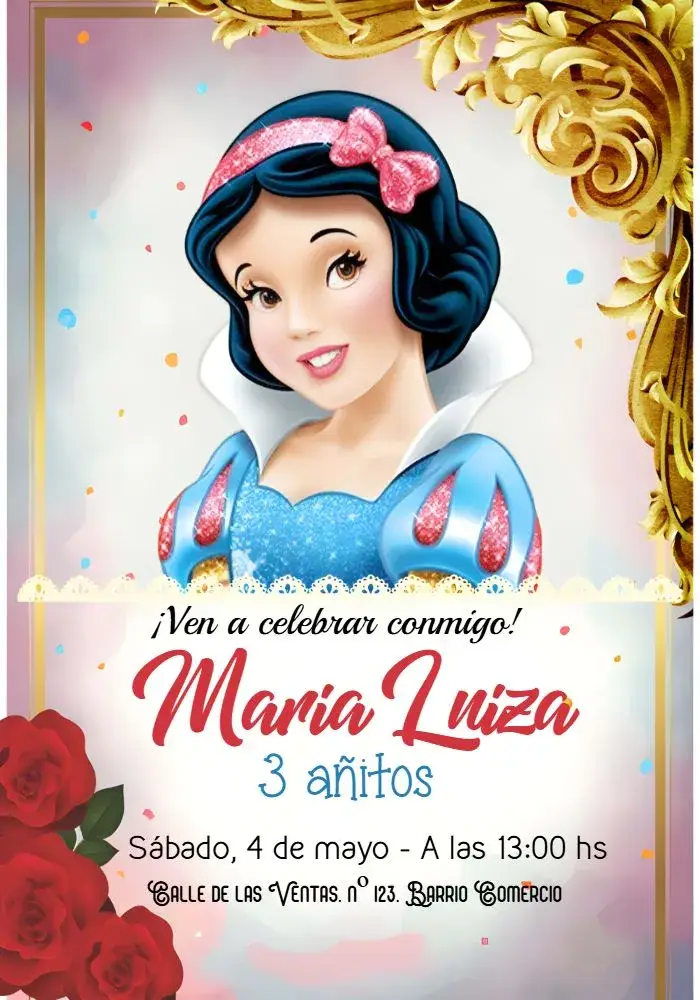 Invitación Blanca Nieves Lujo
