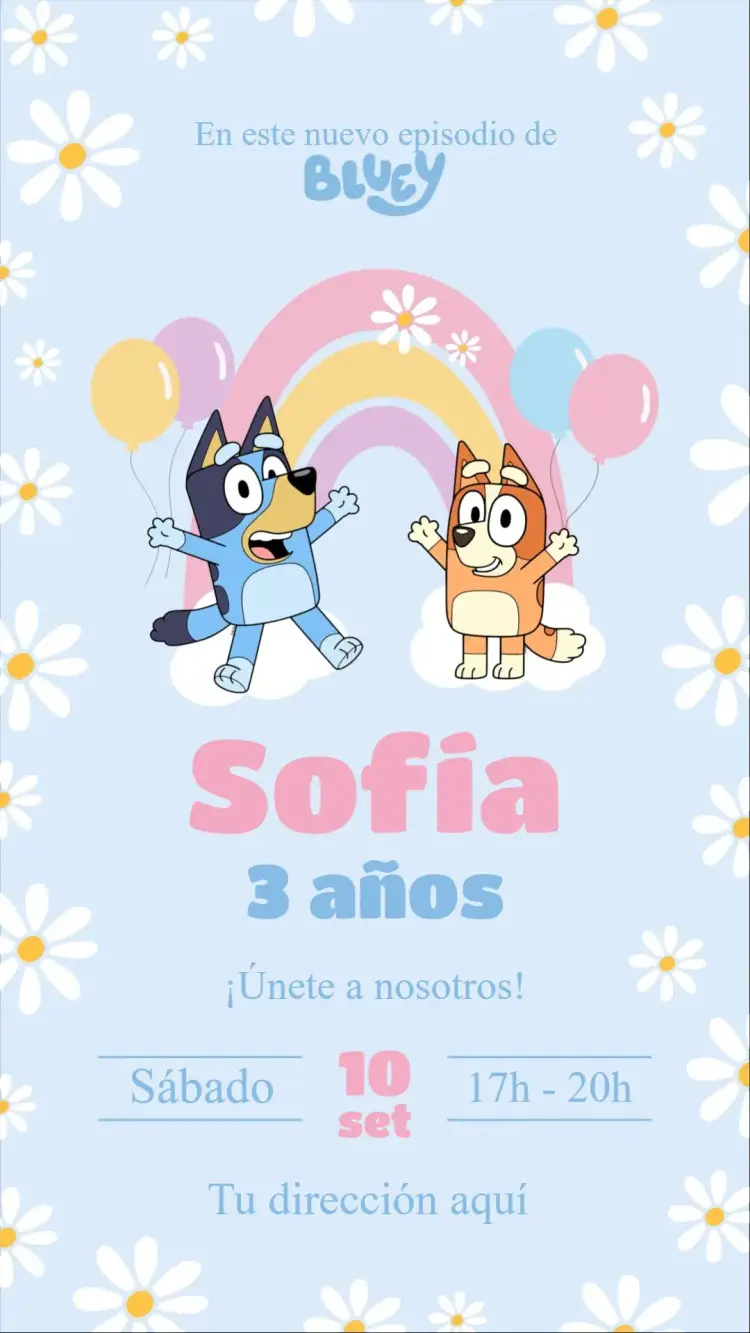 Invitación Bluey
