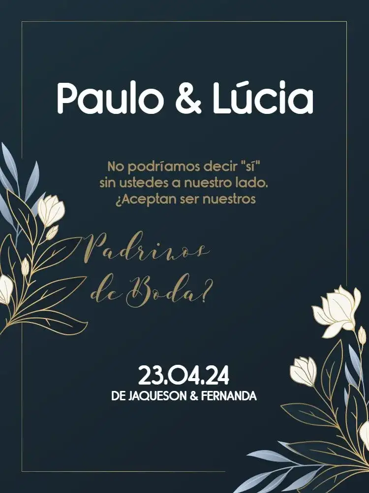 Para Padrinos De Boda Elegante Azul Pareja