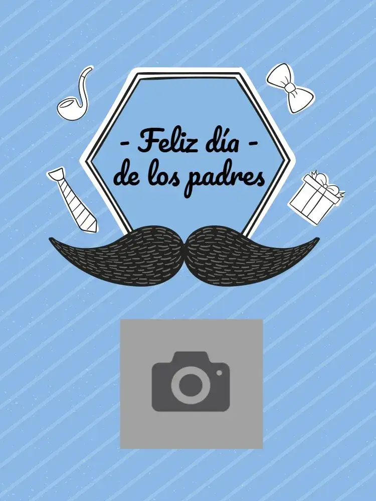 Invitación Tarjeta Día Del Padre Creativa Digital – tema Tarjeta moderno, creativo, elegante, azul, divertido, familiar