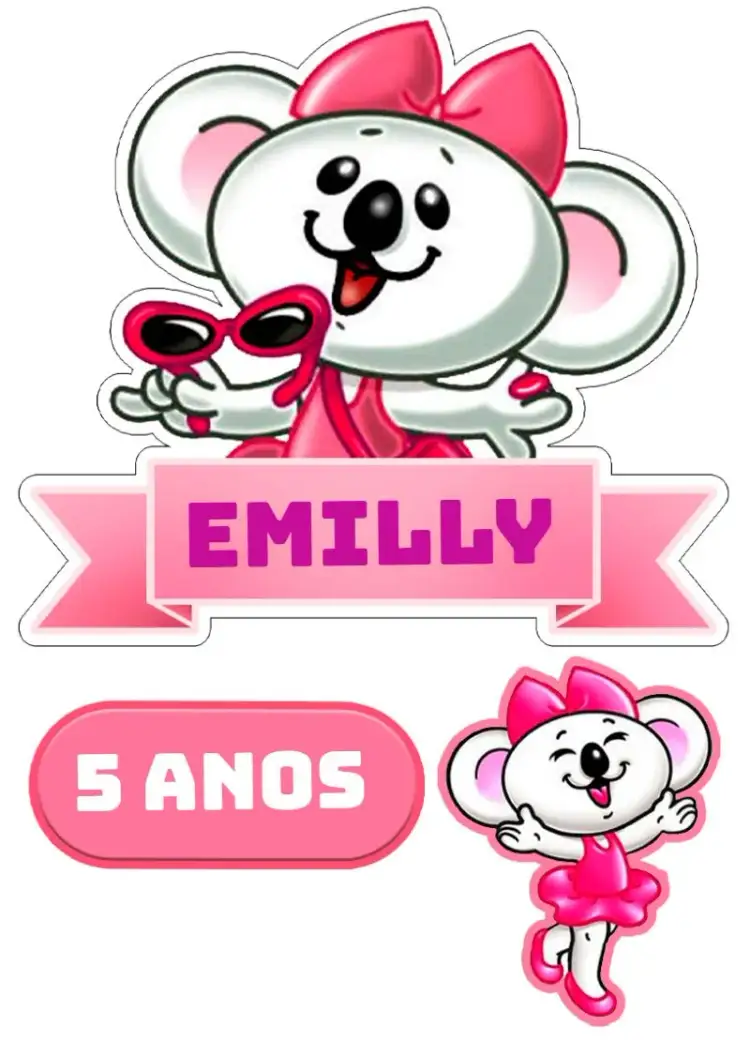 Invitación Topper de Pastel Lilica Colorido – tema Topper de torta colorido, infantil, divertido, lúdico, vibrante, personagem