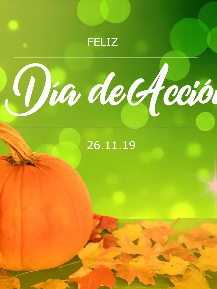Invitación Publicar en Instagram, Facebook, Whatsapp Día de Acción de Gracias América