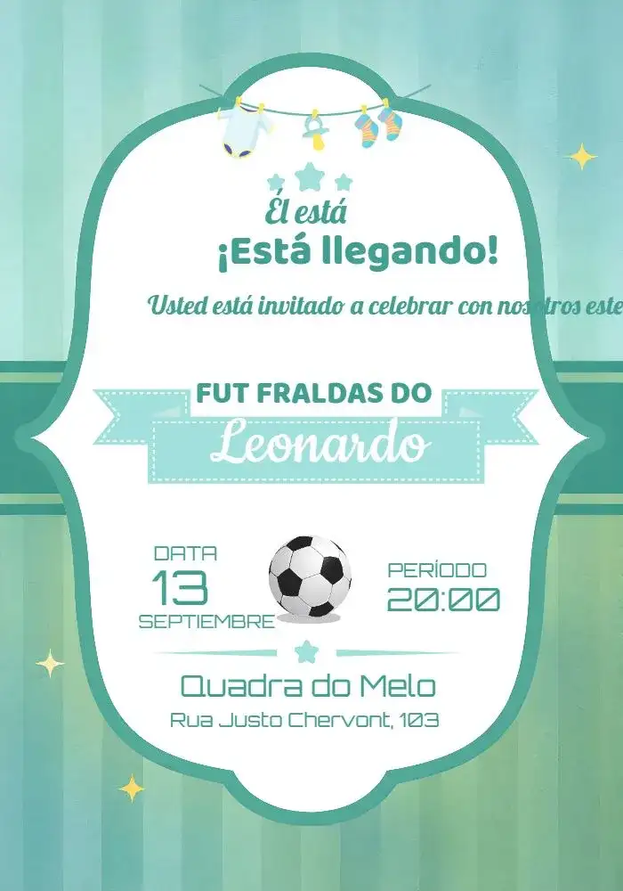 Baby Shower Fut Football Diapers