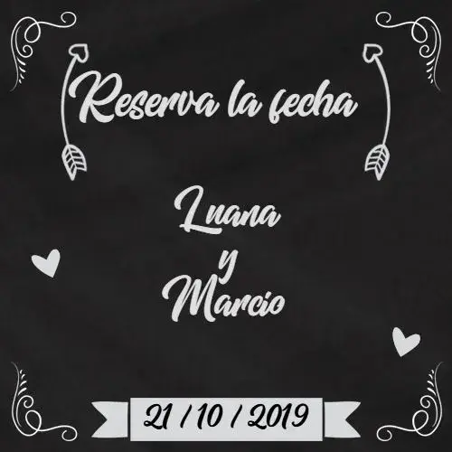 Invitación Save The Date Pizarra Amor Online