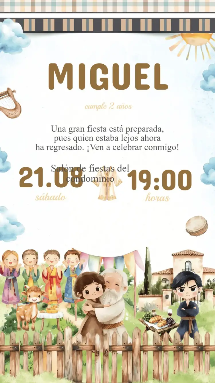 Invitación Cumpleaños El Hijo Pródigo