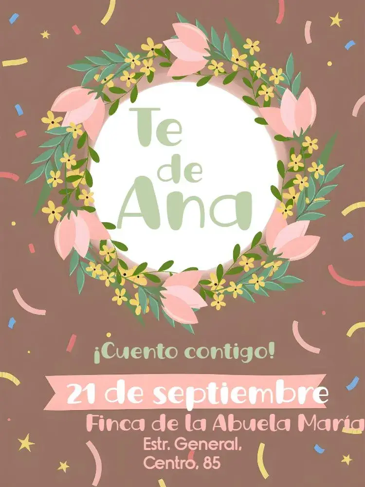 Invitación Despedida de Soltera Rosa