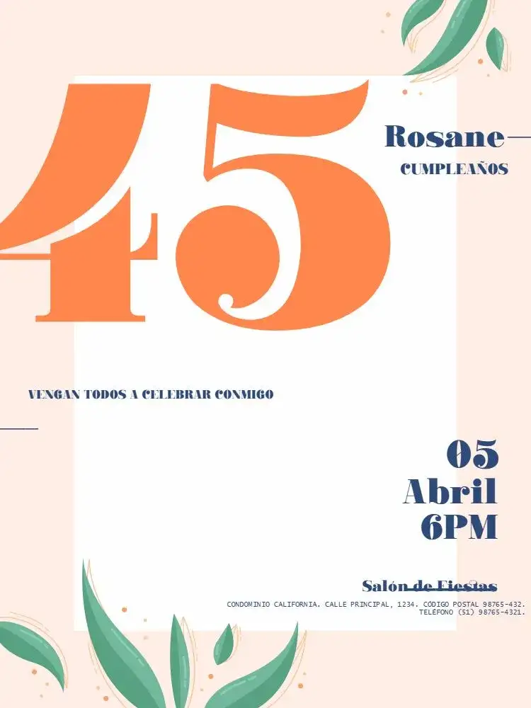 45 Años Claro Adulto