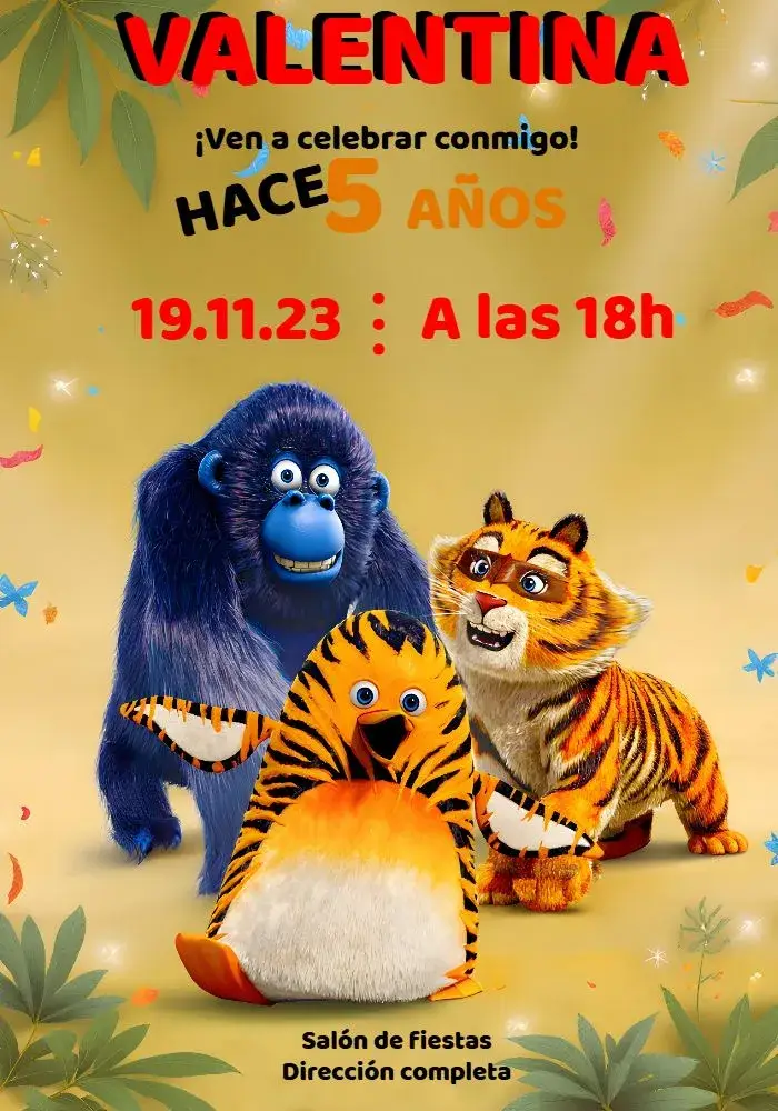 Invitación Turma De La Selva Verde
