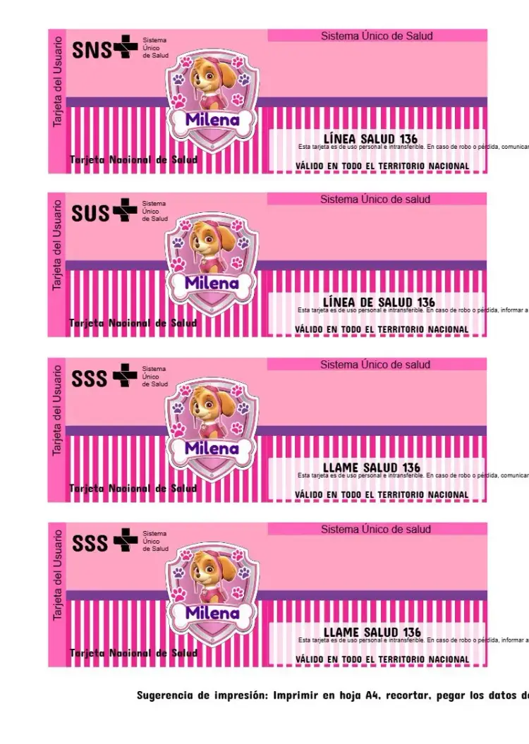 Tarjeta De Invitación Skye Patrulla Canina Blanca