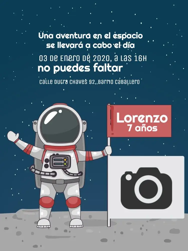 Invitación Astronauta Whatsapp