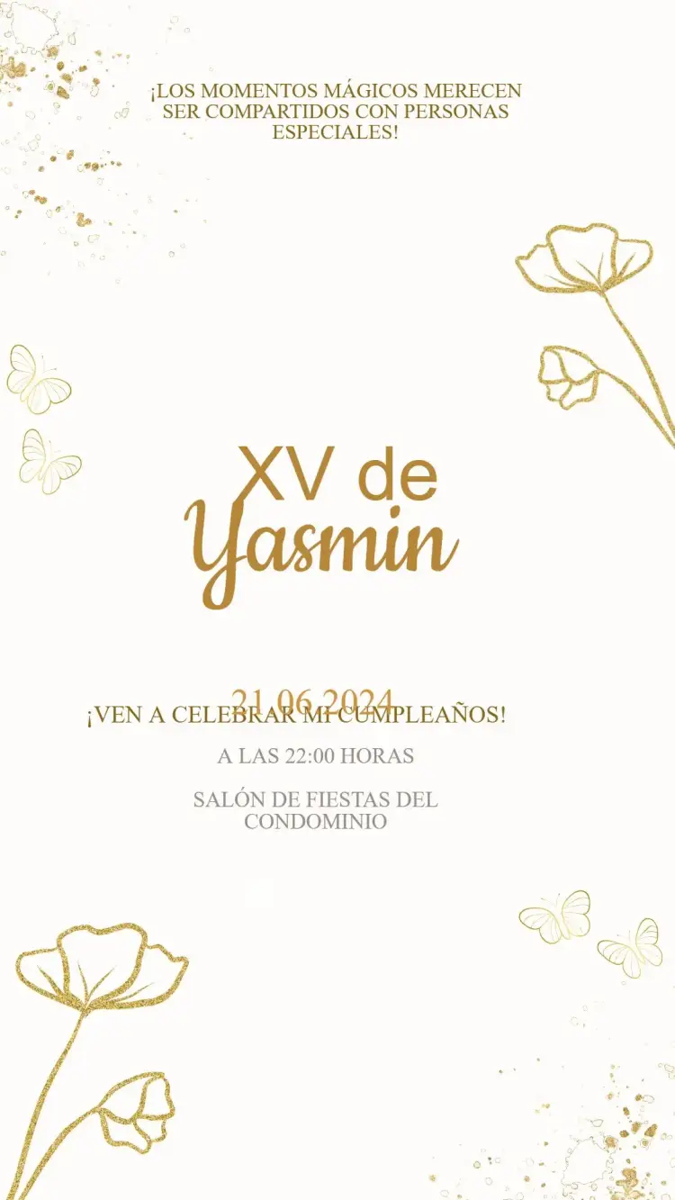 Invitación Cumpleaños 15 Años
