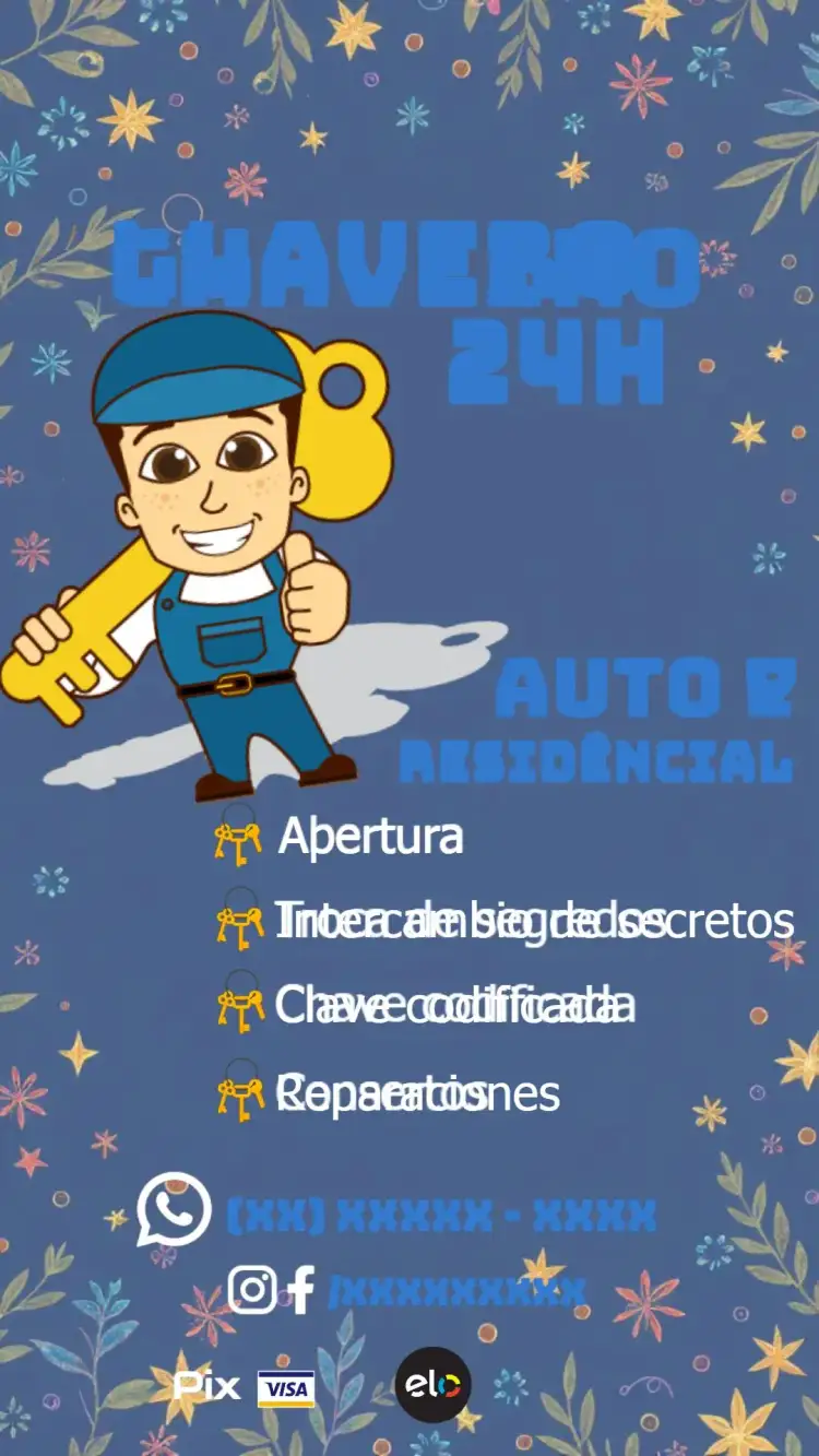 Invitación Tarjeta De Visita Llavero Reparación – tema Más buscados azul, moderno, profesional, limpio, minimalista