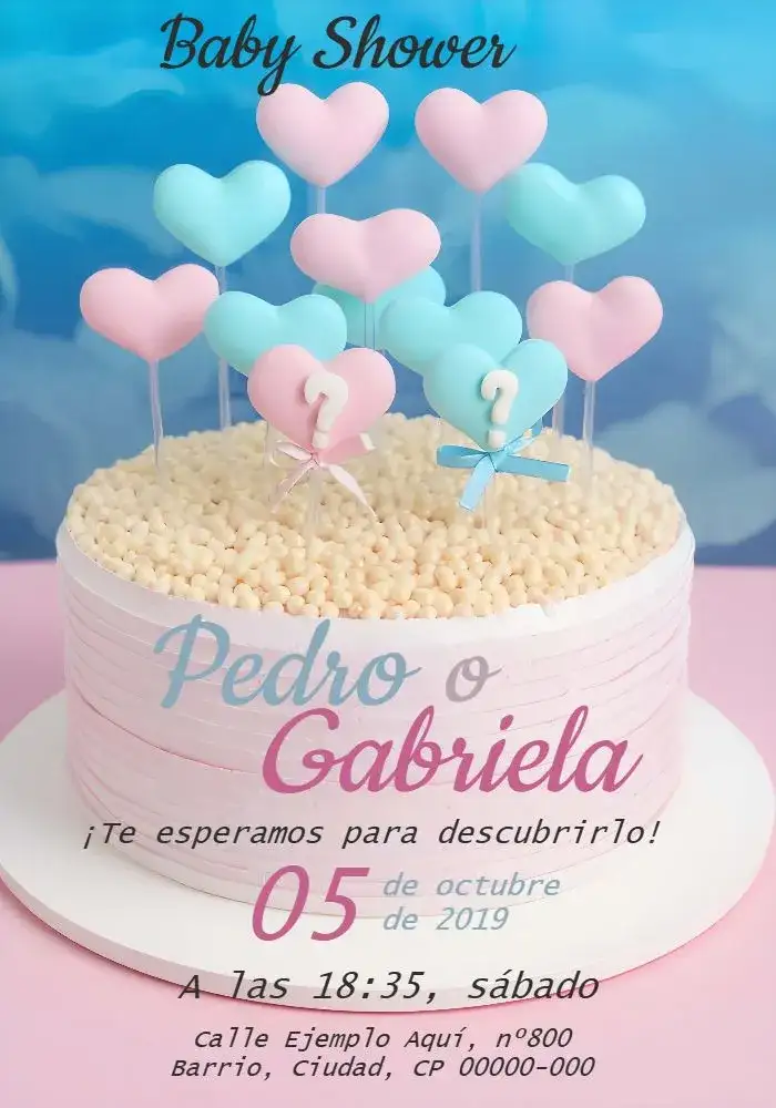 Baby Shower Revelación Niño o Niña