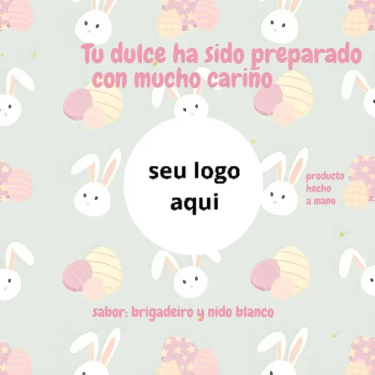 Invitación Etiqueta Para Huevo De Pascua Conejito – tema Fechas Conmemorativas pastel, lúdico, floral, divertido, infantil, colorido
