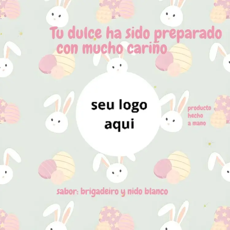 Invitación Etiqueta Para Huevo De Pascua Conejito