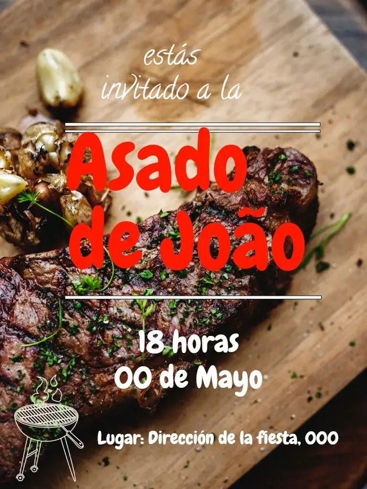 Invitación Barbacoa Cena – tema Más buscados moderno, colorido, grelhados, casual, divertido