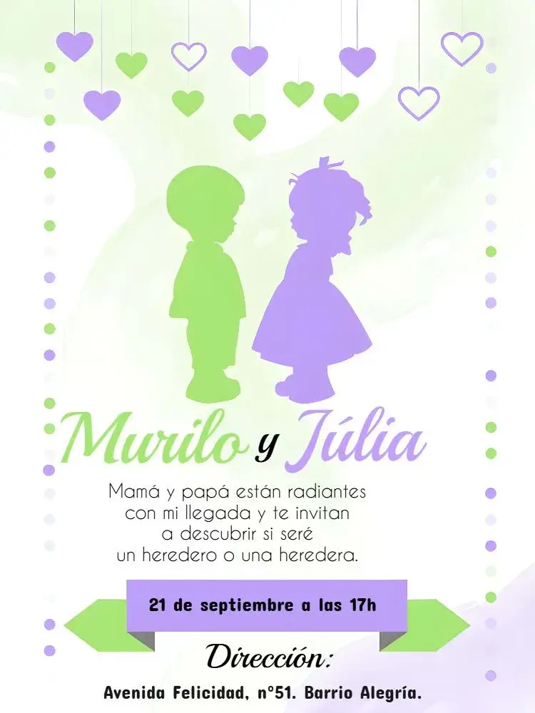 Invitación Baby Girl Gender Reveal Tea Party editable y personalizable