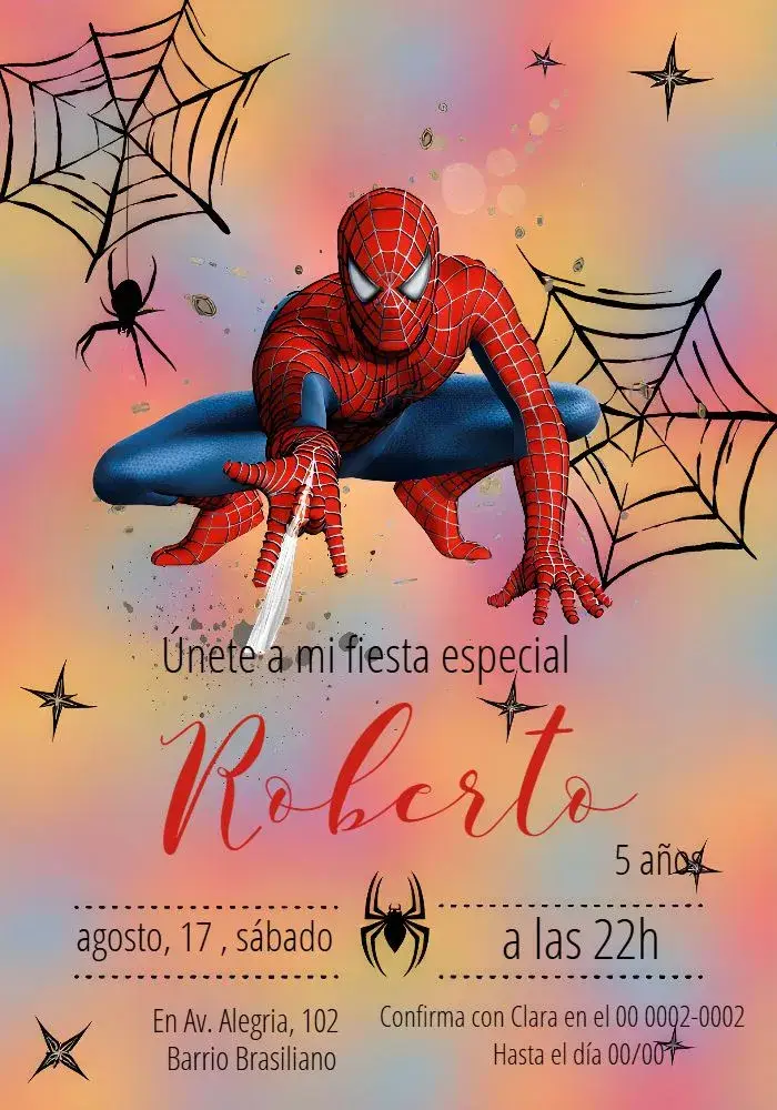 Invitación Hombre Araña Spider