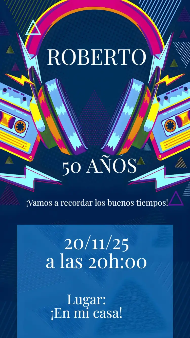 Invitación Cumpleaños Adulto