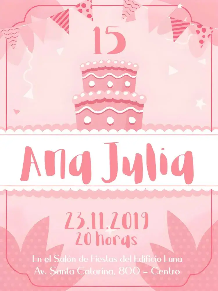 Invitación De 15 Años en Tonos Rosa Clásico – tema Despedida de Soltera tonos de rosa, elegante, moderno, delicado, brillante