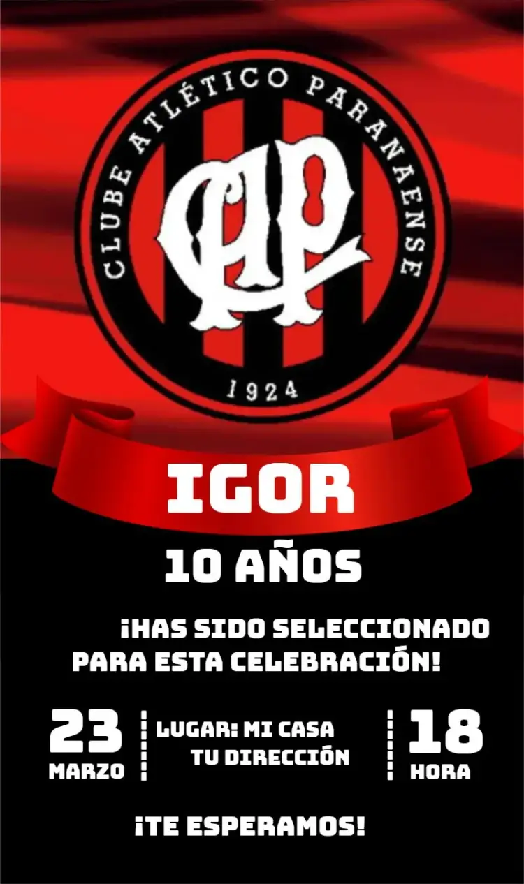 Invitación Atlético Paranaense