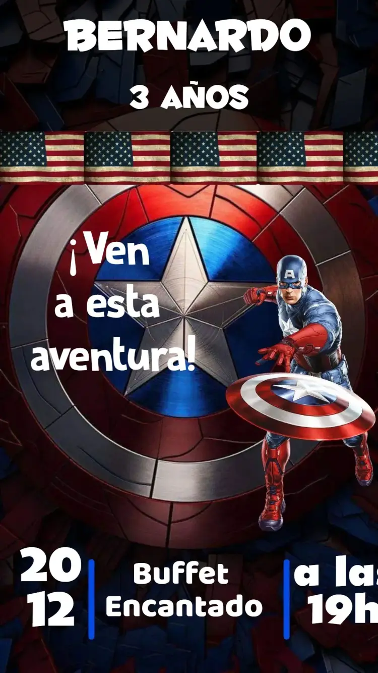 Invitación Capitán América