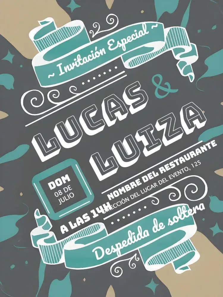 Invitación Despedida de soltera - Pizarra Negra y Verde Regalos – tema Despedida de Soltera pizarra, negro, verde, moderno, rústico, elegante