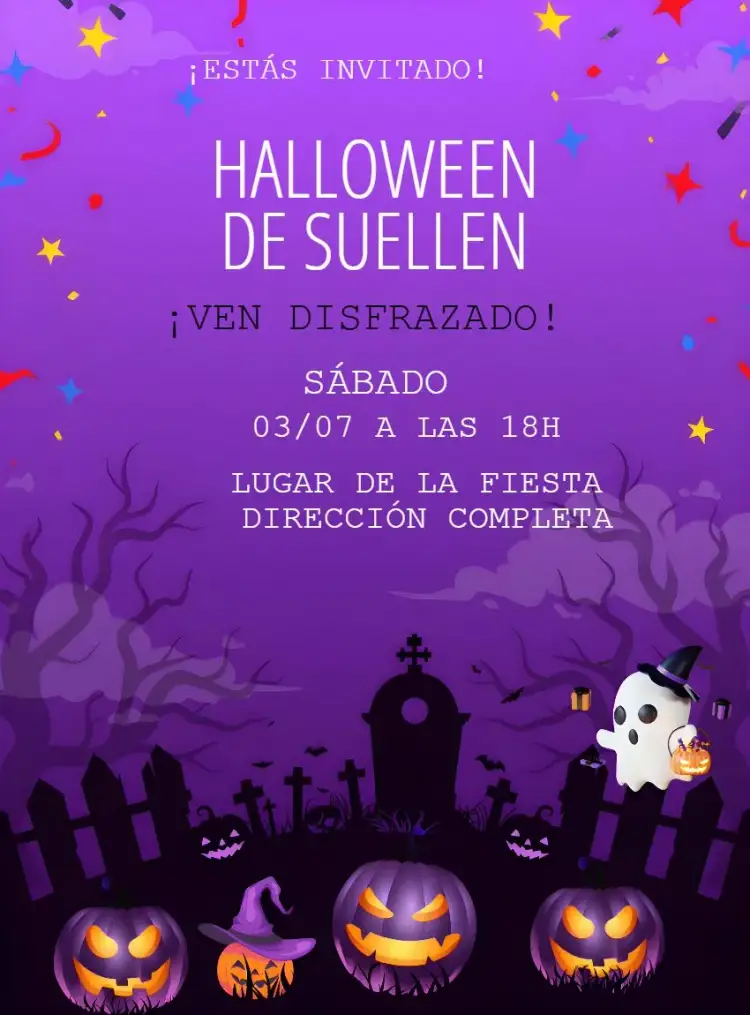Invitación Halloween Negro – tema Fechas Conmemorativas oscuro, misterioso, divertido, temático, de fantasía, nocturno