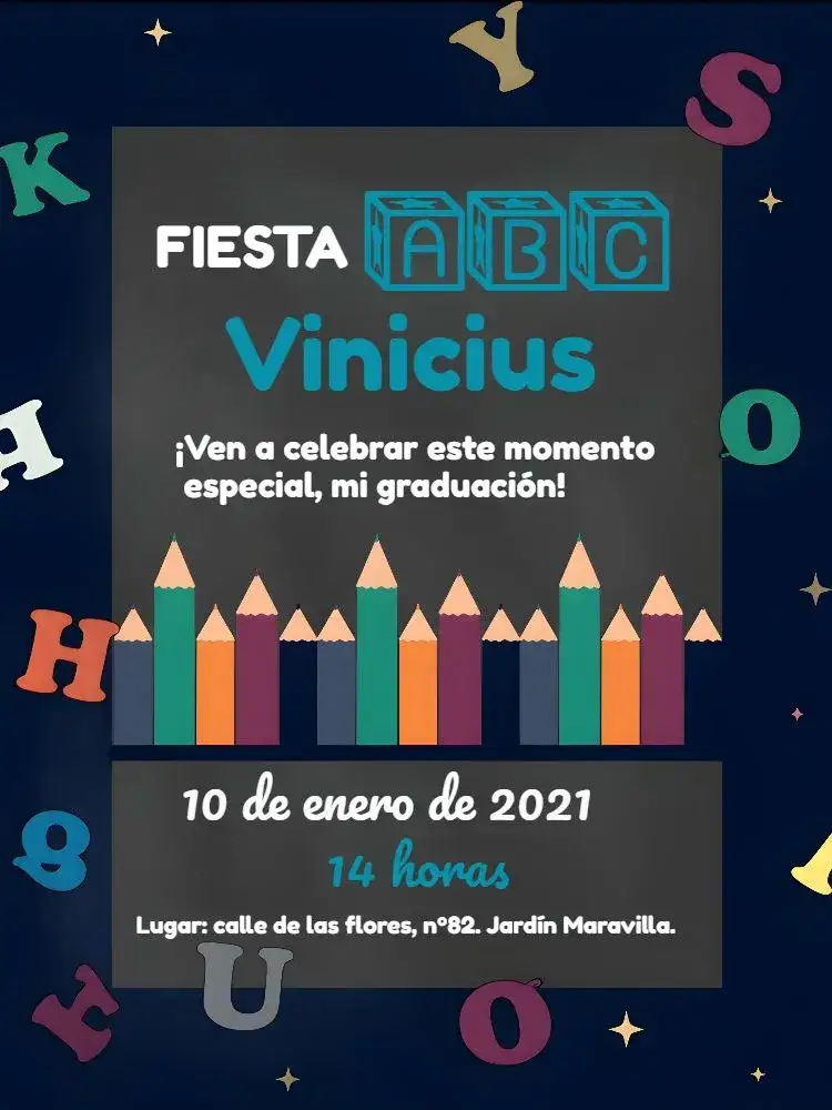 Fiesta De Graduación Infantil Abc